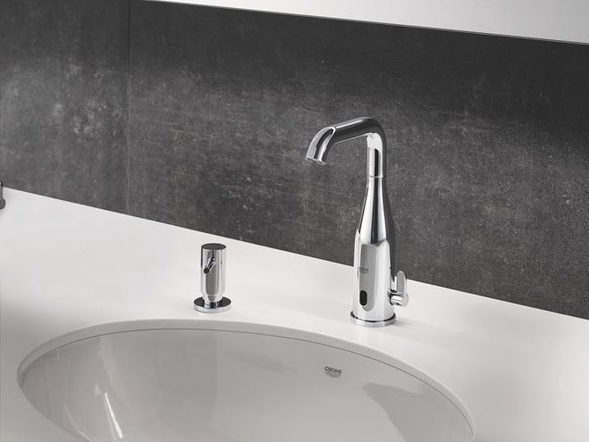 GROHE ESSENCE E umývadlová senzorová batéria s reguláciou teploty, napájanie zo siete, chróm 36444000 Obrázek - fotka