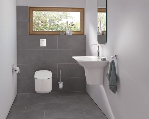 GROHE ESSENCE E umývadlová senzorová batéria s reguláciou teploty, napájanie zo siete, chróm 36444000 Obrázek - fotka