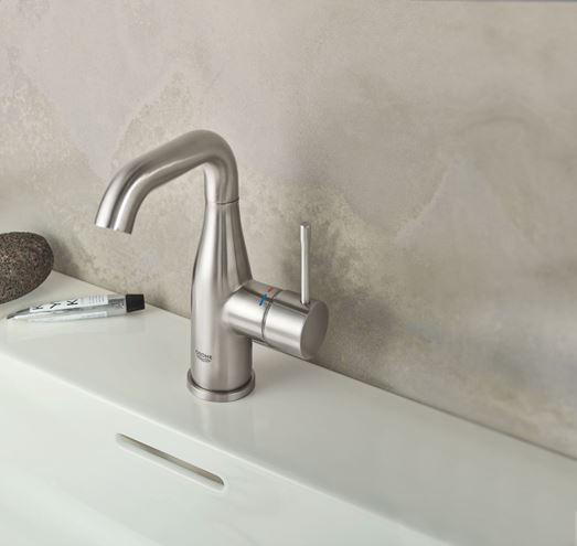 GROHE ESSENCE NEW umývadlová stojanková batéria, s odtokovou súpravou, supersteel 23462DC1 Obrázek - fotka