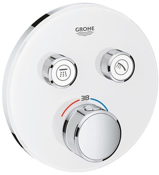 GROHE GROHTHERM SMARTCONTROL podomietková termostatická batéria, pre 2 spotrebiče, Water Saving, mesačná biela