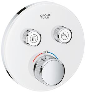 GROHE GROHTHERM SMARTCONTROL podomietková termostatická batéria, pre 2 spotrebiče, Water Saving, mesačná biela