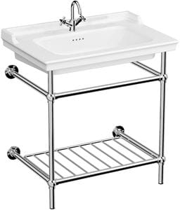 VITRA VALARTE VANITY umývadlo 80 cm, s otvorom pre batériu a prepadom, s kovovým podstavcom, VitrAhygiene
