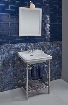 VITRA VALARTE VANITY umývadlo 80 cm, s otvorom pre batériu a prepadom, s kovovým podstavcom, VitrAhygiene 7802B003-6173 Obrázek - fotka