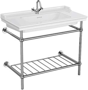 VITRA VALARTE VANITY umývadlo 100 cm, s otvorom pre batériu a prepadom, s kovovým podstavcom, VitrAhygiene