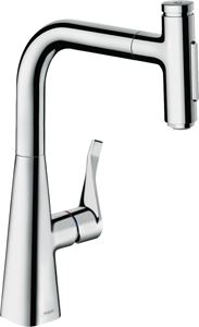 HANSGROHE METRIS SELECT M71 drezová batéria, s vyťahovacou sprškou, sBox, chróm