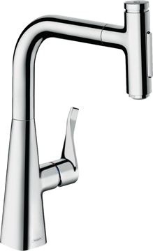 HANSGROHE METRIS SELECT M71 drezová batéria, s vyťahovacou sprškou, sBox, chróm