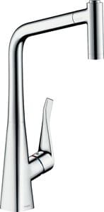 HANSGROHE METRIS M71 drezová batéria, s vyťahovacou sprškou, sBox, chróm