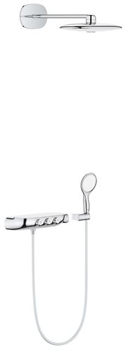 GROHE RAINSHOWER SMARTCONTROL DUO 360 sprchový set s termostatickou batériou, horná sprcha, ručná sprcha s 2 prúdmi, hadica, držiak, mesačná biela/chróm 26443LS0 Obrázek - Hlavní obrázek