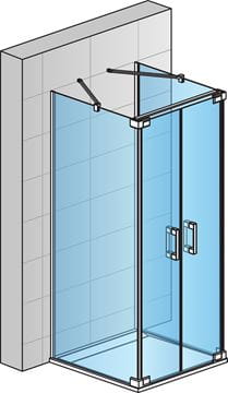 CONCEPT 300 STYLE bočná stena 75x200 cm, aluchróm/číre sklo CO3PT7P 075 50 07 Obrázek - fotka