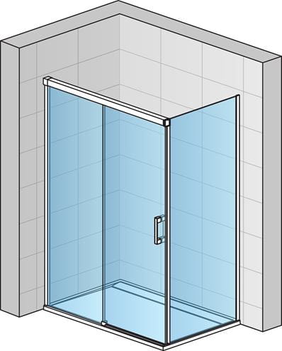 CONCEPT 300 STYLE bočná stena 70x200 cm, aluchróm/číre sklo CO3ST 070 50 07 Obrázek - fotka