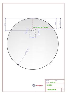 AMIRRO AMBIENTE zrkadlo 80 cm, s osvetlením 411-033 Technický nákres