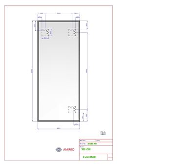 AMIRRO CRYSTAL zrkadlo 60x120 cm, reverzibilné 901-260 Technický nákres