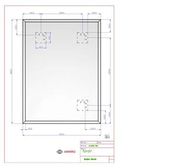 AMIRRO OBSIDIAN zrkadlo 60x80 cm, reverzibilné 713-137 Technický nákres
