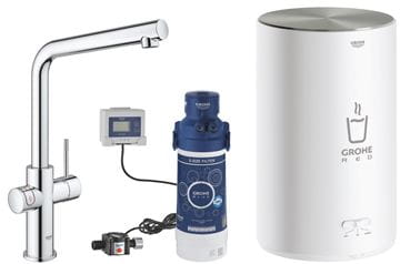 GROHE RED DUO drezová elektronická batéria, s ohrevom, veľkosť M, GROHE ChildLock, napájanie zo siete, chróm