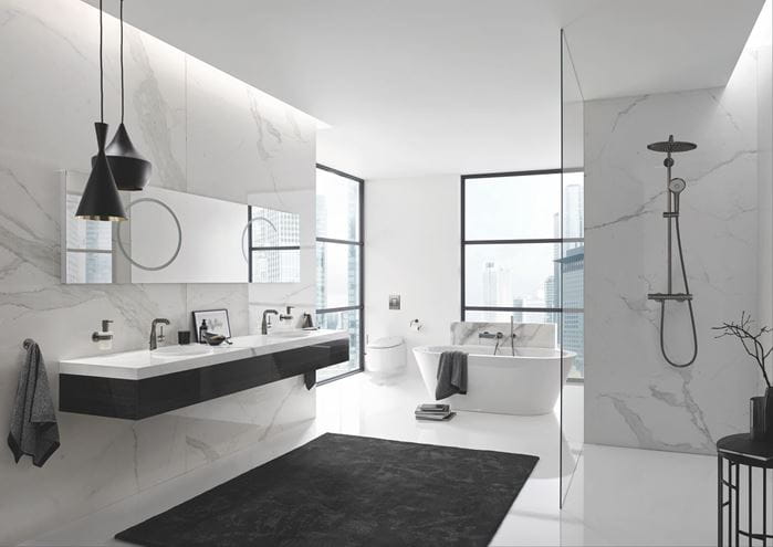 GROHE ESSENCE NEW umývadlová stojanková batéria, s odtokovou súpravou, kartáčovaný hard graphite 23462AL1 Obrázek - fotka