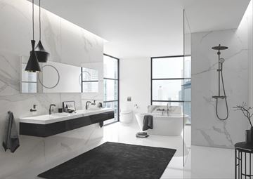 GROHE ESSENCE NEW umývadlová stojanková batéria, s odtokovou súpravou, kartáčovaný hard graphite 23462AL1 Obrázek - fotka
