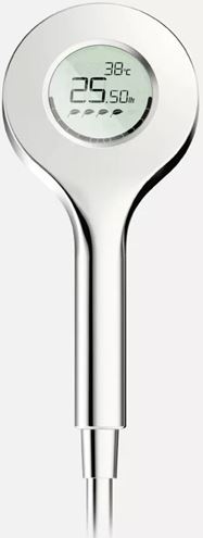 HANSA ACTIVEJET DIGITAL ručná sprcha pr. 120 mm, digitálny, bluetooth, chróm/svetlo šedá 84310180 Obrázek - fotka