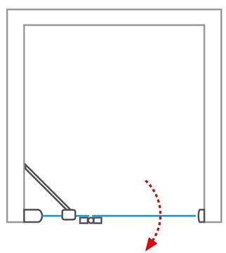 ROTH ELEGANT LINE GDNL1/900 sprchové dvere 90x200 cm, krídlové, brillant/sklo transparent 134-900000L-00-02 Obrázek - fotka