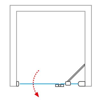 ROTH ELEGANT LINE GDNP1/1000 sprchové dvere 100x200 cm, krídlové, pravé, brillant/sklo transparent 134-100000P-00-02 Obrázek - fotka