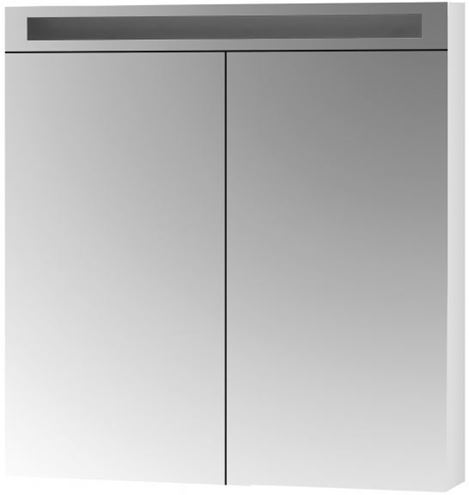 DŘEVOJAS AIR GA2OE 80 zrkadlová skrinka 80x82x13,8 cm, osvetlenie, s vypínačom a el. zásuvkou, lamino, lesklá biela 69295 Obrázek - Hlavní obrázek