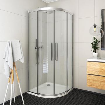 ROTH EXCLUSIVE LINE ECR2N/1000 sprchový kút 100x100 cm, R550, posuvné dvere, brillant/sklo transparent 561-1000000-00-02 Obrázek - fotka