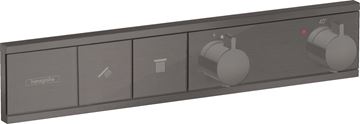HANSGROHE RAINSELECT podomietková termostatická batéria, pre 2 spotrebiče, brúsený čierny chróm