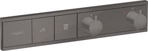 HANSGROHE RAINSELECT podomietková termostatická batéria, pre 2 spotrebiče, brúsený čierny chróm