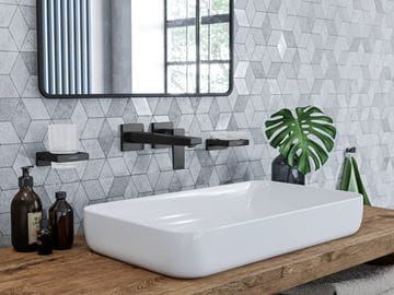 HANSGROHE METROPOL umývadlová podomietková batéria, s odtokovou súpravou, EcoSmart, matná čierna 32526670 Obrázek - fotka