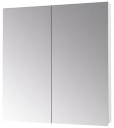 DŘEVOJAS PREMIUM GA2E 60 zrkadlová skrinka 60x73,9x13,8 cm, s el. zásuvkou, lamino, lesklá biela