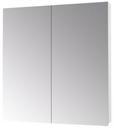 DŘEVOJAS PREMIUM GA2E 60 zrkadlová skrinka 60x73,9x13,8 cm, s el. zásuvkou, lamino, lesklá biela