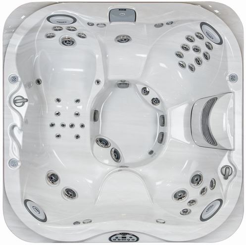 JACUZZI J-335 vírivka 214x214 cm, pre 5-6 osôb, 42 trysiek, s izoláciou SmartSeal, s termokrytom, s osvetlením, platinum/smoked ebony J335+903002410 Obrázek - fotka