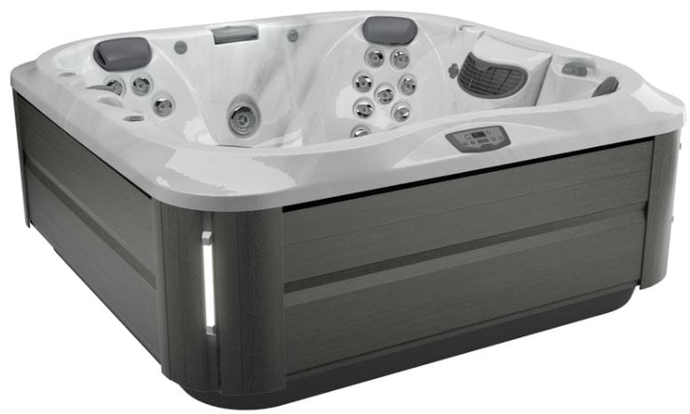 JACUZZI J-335 vírivka 214x214 cm, pre 5-6 osôb, 42 trysiek, s izoláciou SmartSeal, s termokrytom, s osvetlením, platinum/smoked ebony