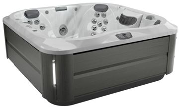 JACUZZI J-335 vírivka 214x214 cm, pre 5-6 osôb, 42 trysiek, s izoláciou SmartSeal, s termokrytom, s osvetlením, platinum/smoked ebony