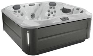JACUZZI J-335 vírivka 214x214 cm, pre 5-6 osôb, 42 trysiek, s izoláciou SmartSeal, s termokrytom, s osvetlením, platinum/smoked ebony