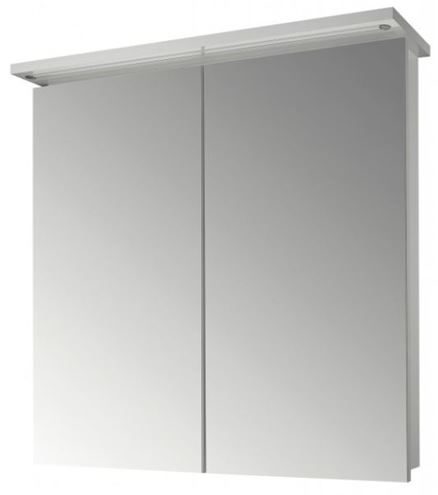 DŘEVOJAS SANI GA2O 70 zrkadlová skrinka 70x70,6x20,7 cm, osvetlenie, lamino, lesklá biela 29350 Obrázek - Hlavní obrázek