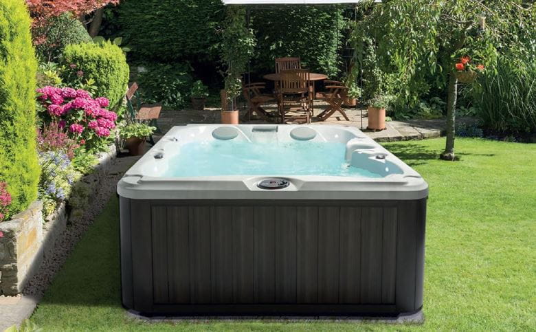 JACUZZI J-235 vírivka 213,5x213,5 cm, pre 6 osôb, 35 trysiek, s termokrytom, s osvetlením, platinum/silverwood J235+903003210 Obrázek - fotka