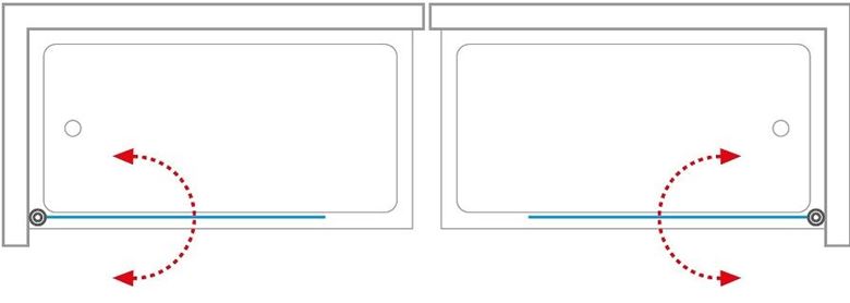 ROTH PROJEKT SCREEN vaňová zástena 75x130 cm, lietacia, biela/sklo potlač 4000222 Obrázek - fotka