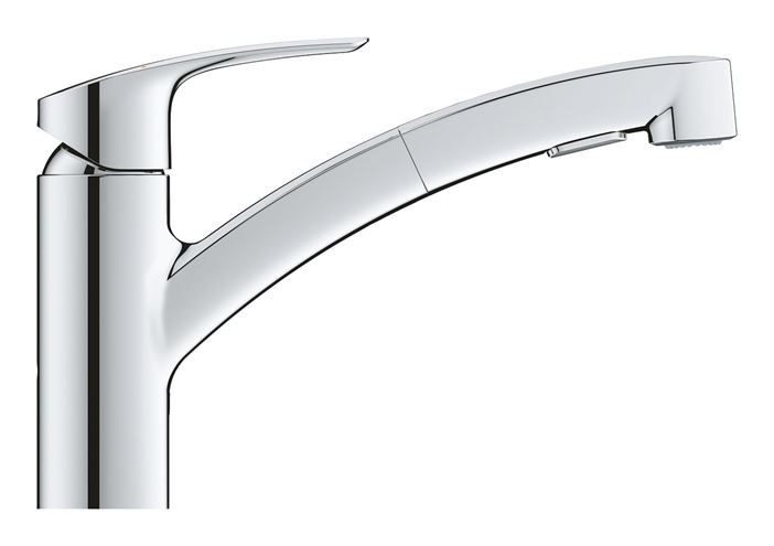 GROHE EUROSMART drezová batéria, s vyťahovacou sprškou, chróm 30305001 Obrázek - fotka
