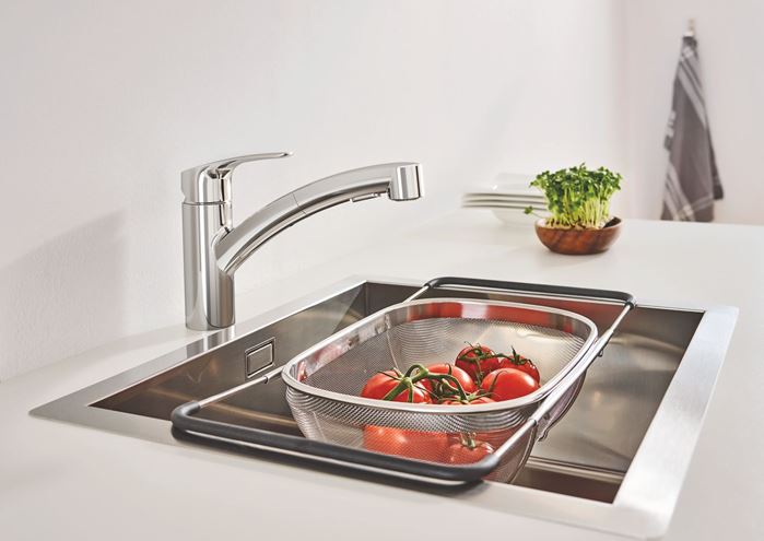 GROHE EUROSMART drezová batéria, s vyťahovacou sprškou, chróm 30305001 Obrázek - fotka