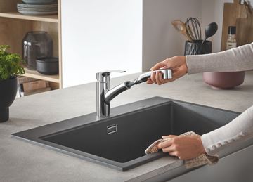 GROHE EUROSMART drezová batéria, s vyťahovacou sprškou, chróm 30305001 Obrázek - fotka