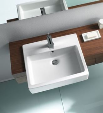 DURAVIT VERO umývadlo 55 cm, s otvorom pre batériu a prepadom 0314550000 Obrázek - fotka