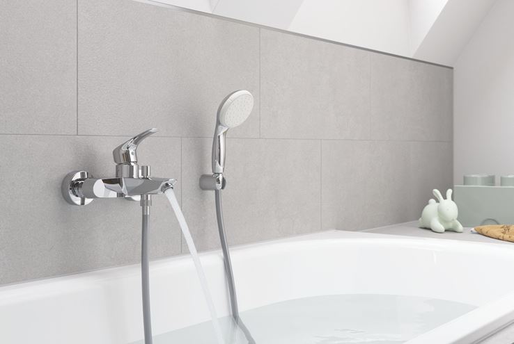 GROHE EUROSMART vaňová nástenná batéria, s prepínačom, chróm 33300003 Obrázek - fotka
