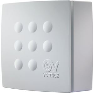 VORTICE QUADRO MEDIO T radiálny ventilátor 100 mm, nástenný/stropný, s časovačom a spätnou klapkou