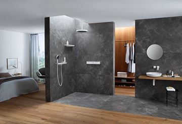 HANSGROHE RAINSELECT podomietková termostatická batéria, pre 5 spotrebičov, s držiakom hadice, matná biela 15384700 Obrázek - fotka