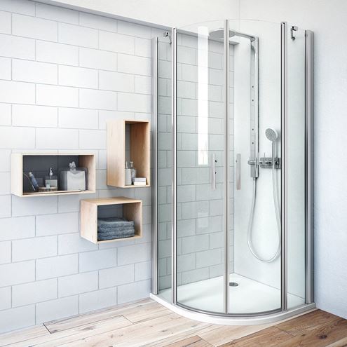 ROTH TOWER LINE TR2/800 sprchový kút 80x80 cm, R550, krídlové dvere, brillant/sklo transparent 723-8000000-00-02 Obrázek - fotka
