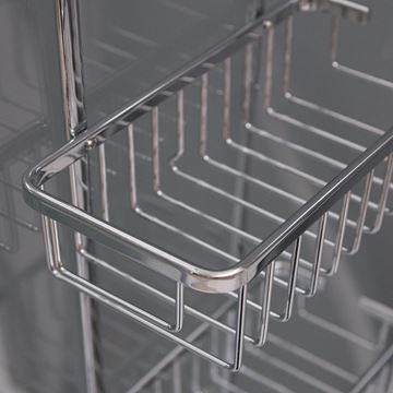 ROTH SHELF UNI drôtená polica 250 mm, dvojposchodová, na sprchovací kút, chróm 8000279 Obrázek - fotka