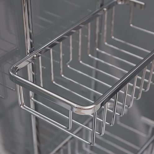 ROTH SHELF UNI drôtená polica 250 mm, dvojposchodová, na sprchovací kút, chróm 8000279 Obrázek - fotka