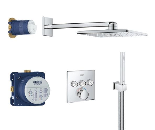 GROHE GROHTHERM SMARTCONTROL sprchový set s podomietkovou termostatickou podomietkovou batériou, horná sprcha s 2 prúdmi, ručná sprcha, chróm 34804000 Obrázek - Hlavní obrázek