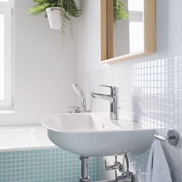 GROHE BAULOOP umývadlová stojanková batéria, s odtokovou súpravou, chróm 23762001 Obrázek - fotka