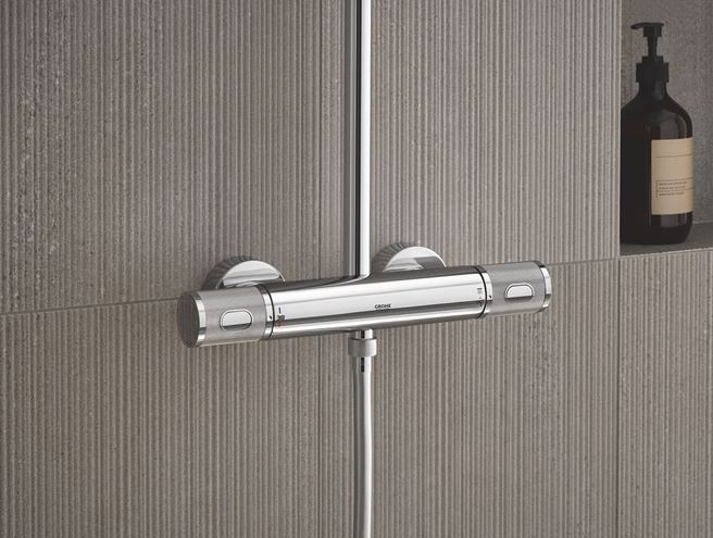 GROHE EUPHORIA SYSTEM 260 sprchový set s termostatickou batériou, horná sprcha, ručná sprcha s 3 prúdmi, tyč, hadica, chróm 27296003 Obrázek - fotka
